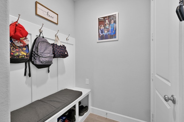 mudroom with baseboards