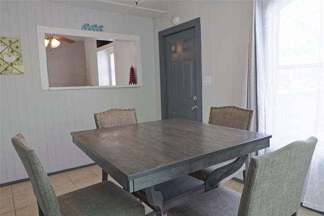 419 Murex St, Surfside Beach, TX 77541 - dining room with light tile patterned flooring and a ceiling fan