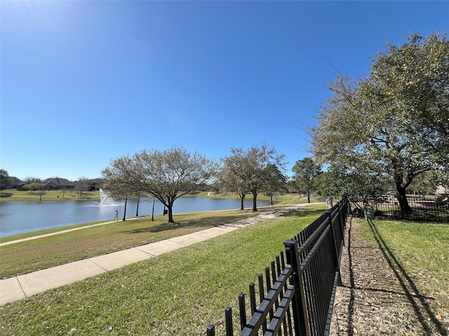 water view with fence