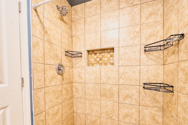 details with tiled shower