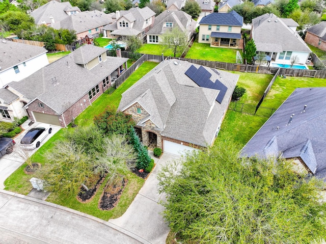 aerial view featuring a residential view