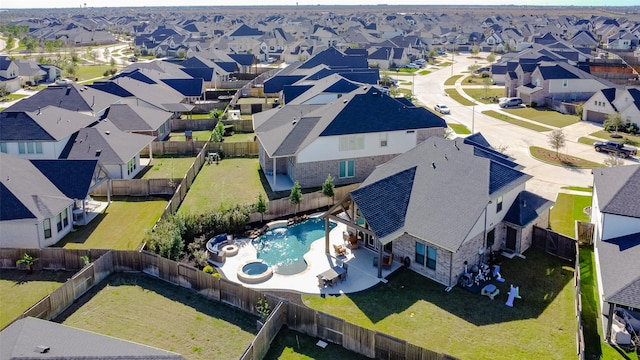 bird's eye view featuring a residential view