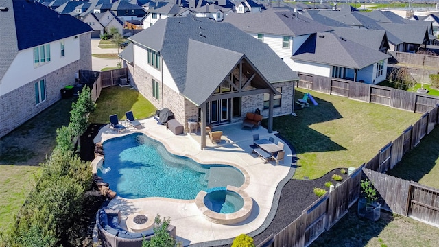 birds eye view of property featuring a residential view