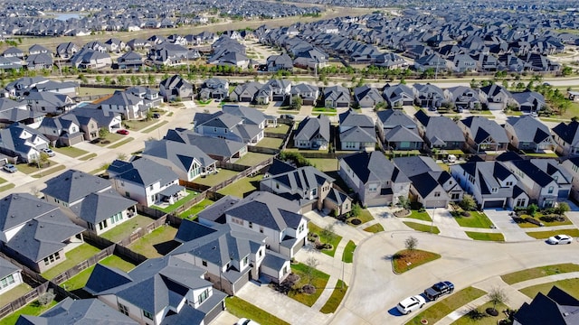 bird's eye view with a residential view