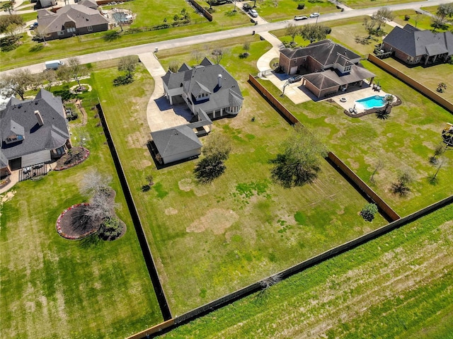 drone / aerial view featuring a residential view