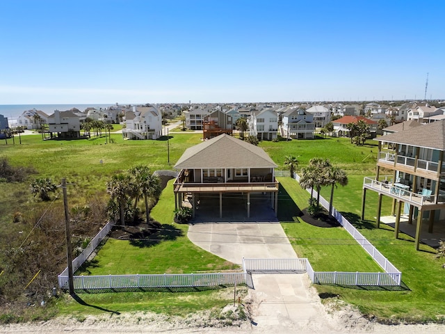 drone / aerial view featuring a residential view