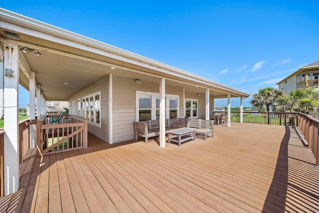 view of wooden deck