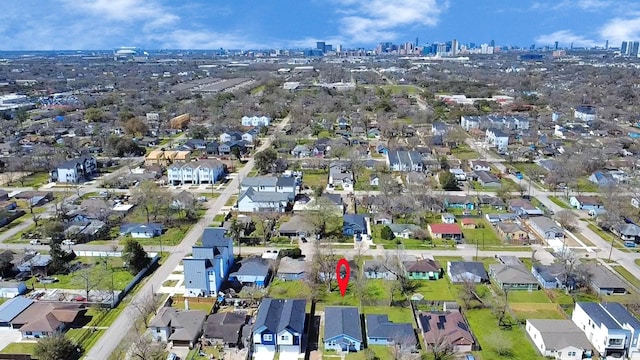 drone / aerial view with a residential view