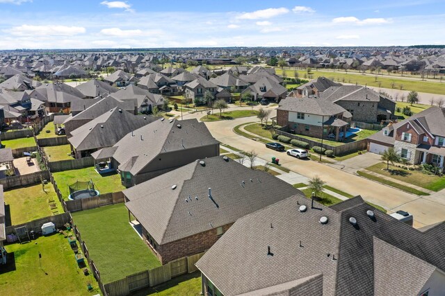 bird's eye view with a residential view