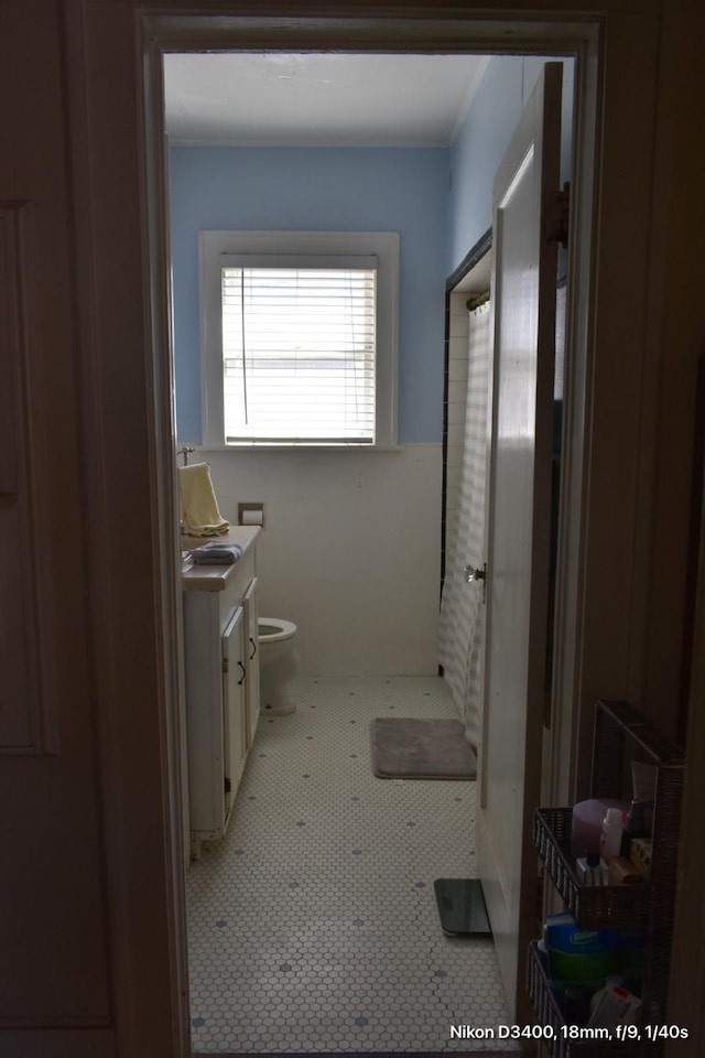 full bath featuring toilet and vanity