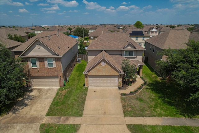 aerial view featuring a residential view