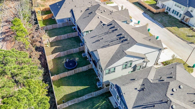 aerial view with a residential view