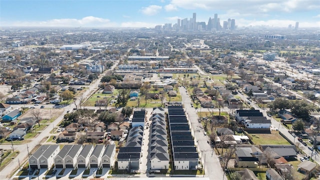 bird's eye view featuring a city view