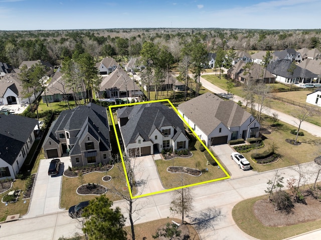 bird's eye view featuring a residential view