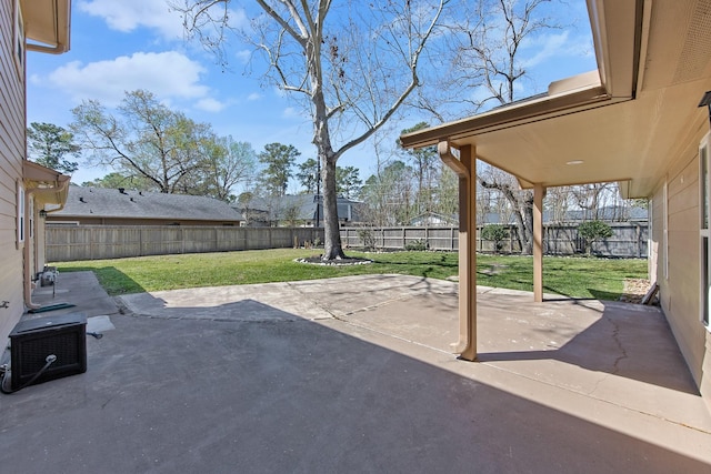 view of patio with a fenced backyard