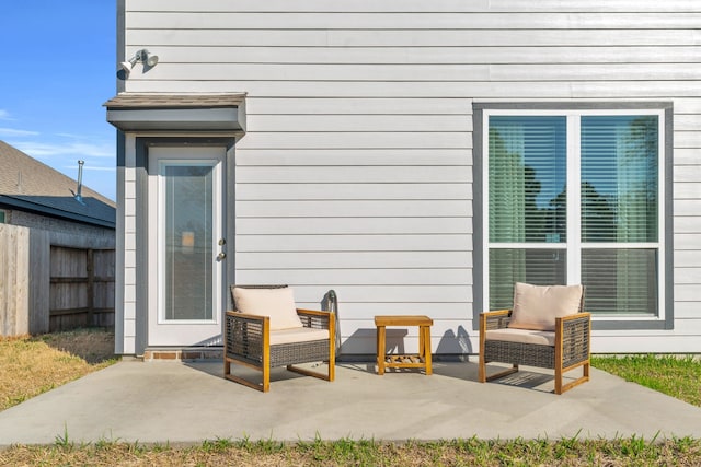 view of patio with fence