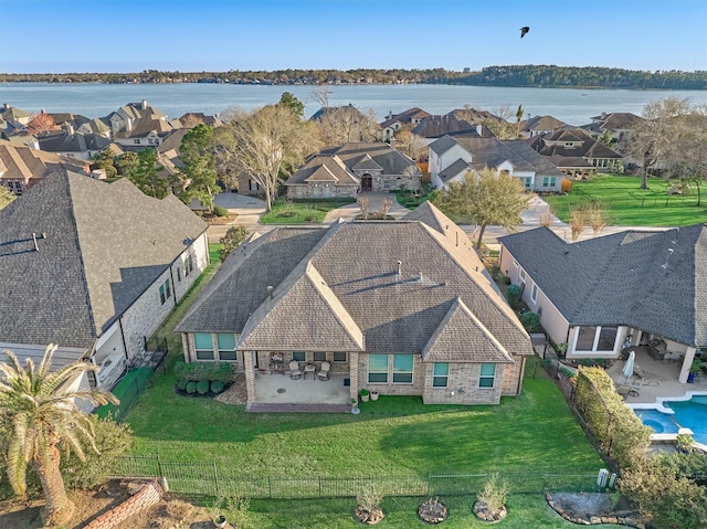 bird's eye view with a residential view