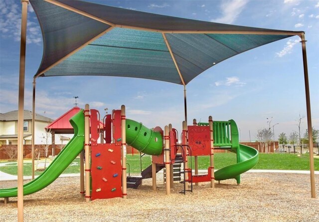 community playground with fence