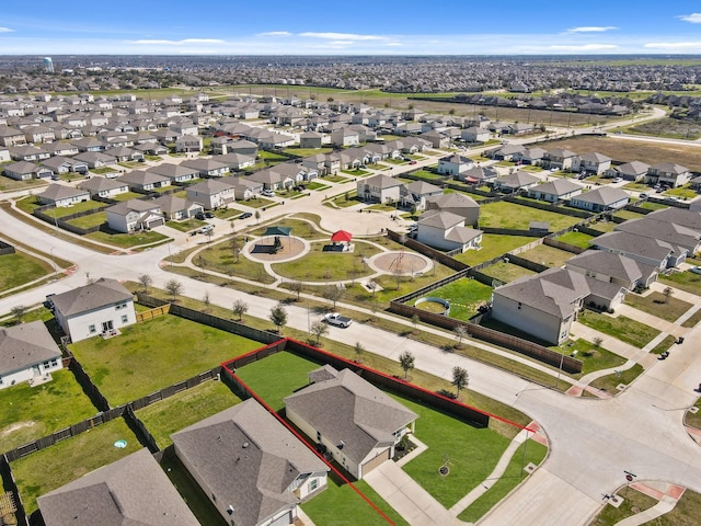 bird's eye view with a residential view