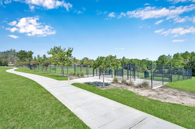 126 Magnolia Grove Ln, Conroe, TX 77384 - surrounding community with a gate, a lawn, and fence