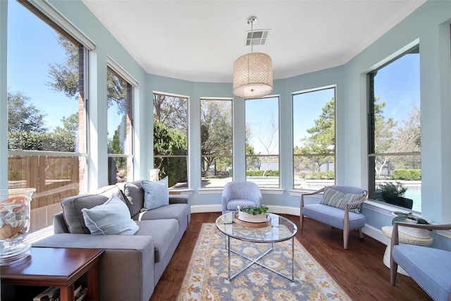 sunroom with visible vents