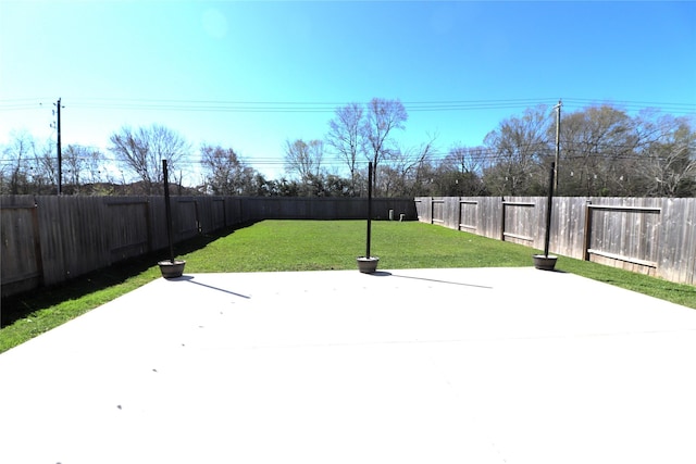 view of patio with a fenced backyard