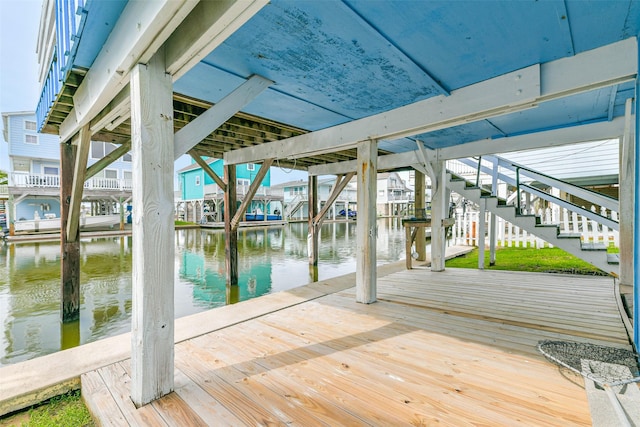 16710 Kingston Way, Jamaica Beach, TX 77554 - dock featuring a water view