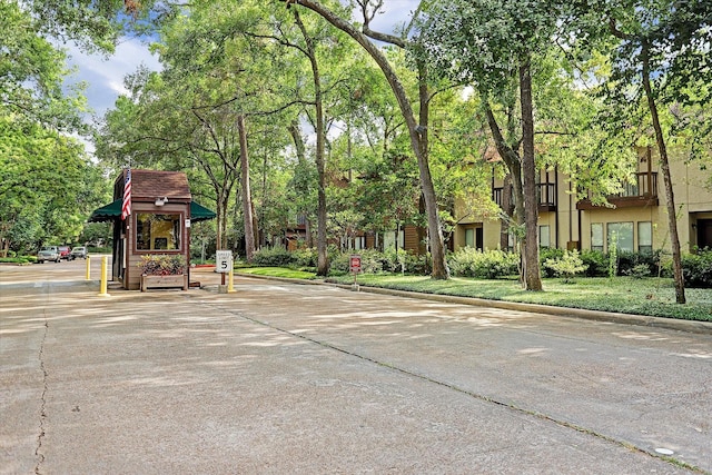 view of road with curbs