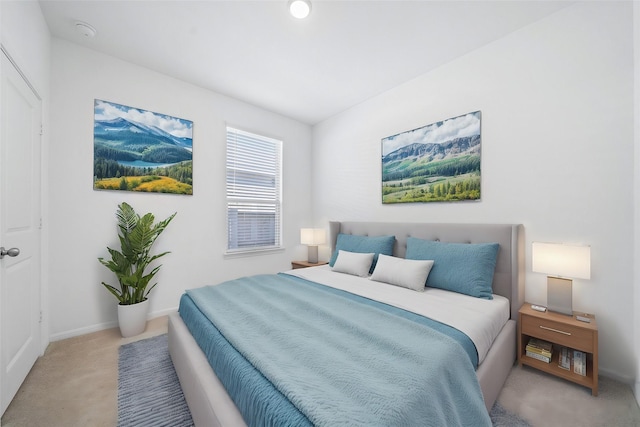 bedroom featuring baseboards and carpet flooring