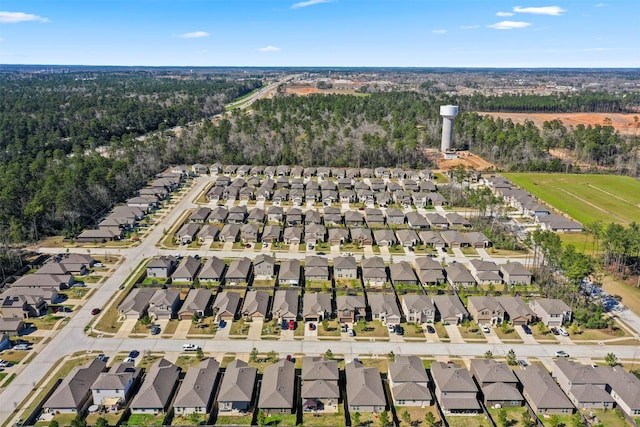 drone / aerial view with a residential view