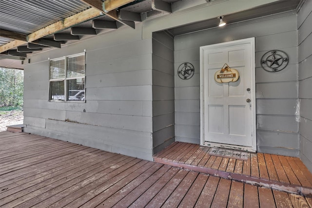 view of doorway to property