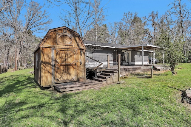 view of shed