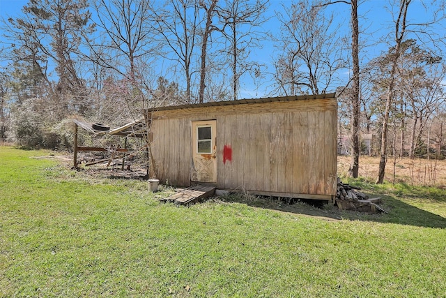 view of shed