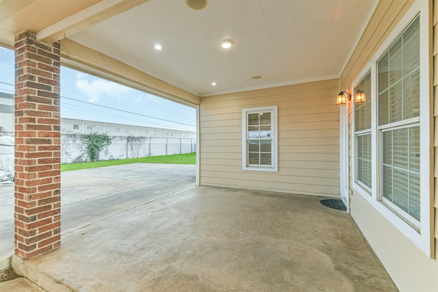 view of patio / terrace with fence