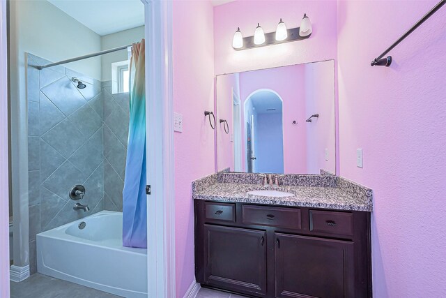 10018 Durango Path Ln, Cypress, TX 77433 - full bath with shower / bath combo with shower curtain and vanity