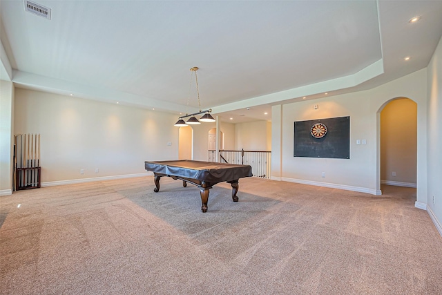 10018 Durango Path Ln, Cypress, TX 77433 - playroom with arched walkways, visible vents, recessed lighting, and baseboards