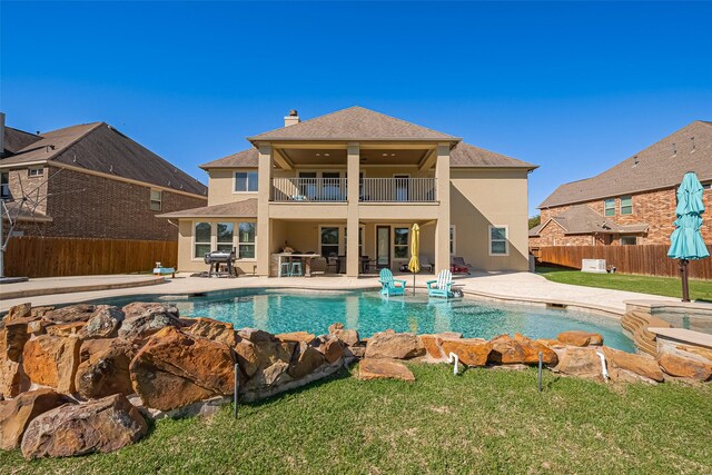 10018 Durango Path Ln, Cypress, TX 77433 - view of swimming pool featuring a patio area, a fenced backyard, and a fenced in pool