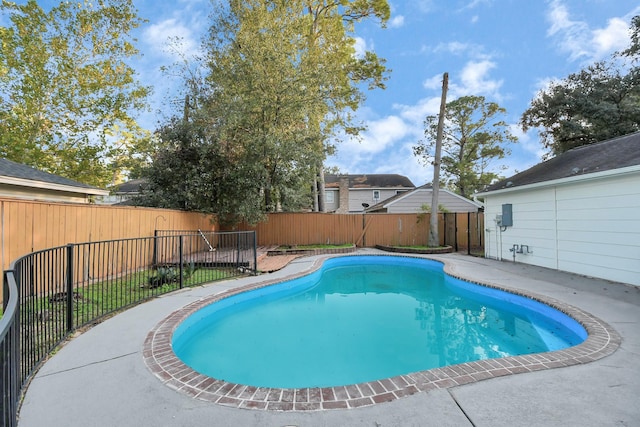 view of pool with a fenced in pool and a fenced backyard