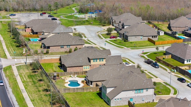 bird's eye view featuring a residential view