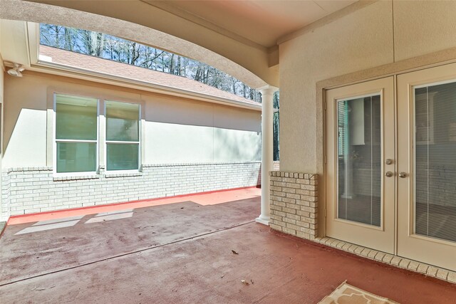 view of patio with french doors