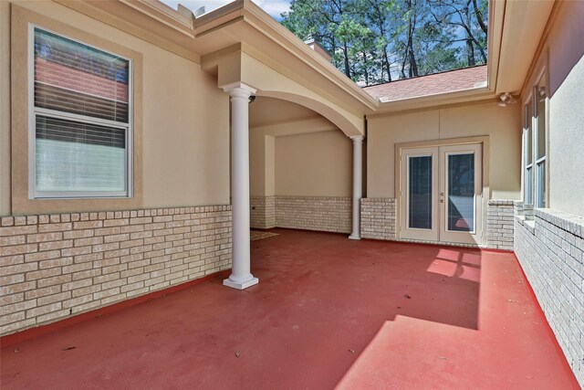 21971 Blazing Trl, New Caney, TX 77357 - view of patio with french doors