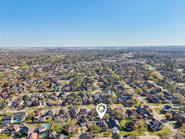 bird's eye view with a residential view