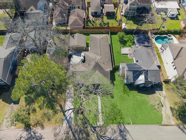 drone / aerial view featuring a residential view