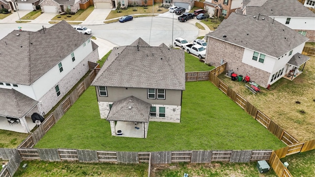 drone / aerial view with a residential view