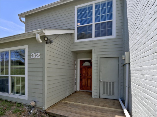 entrance to property featuring visible vents