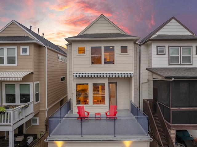 view of rear view of property