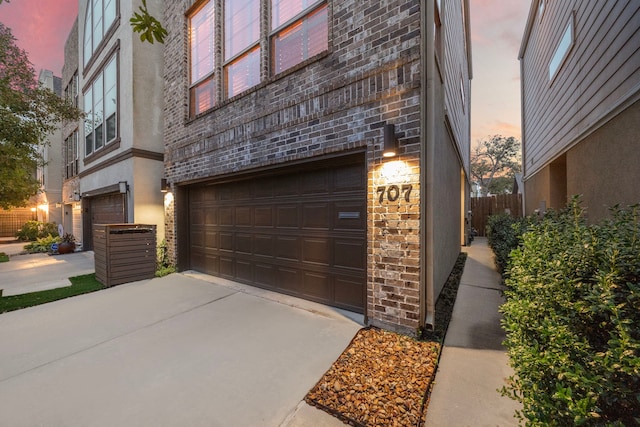 exterior space featuring driveway