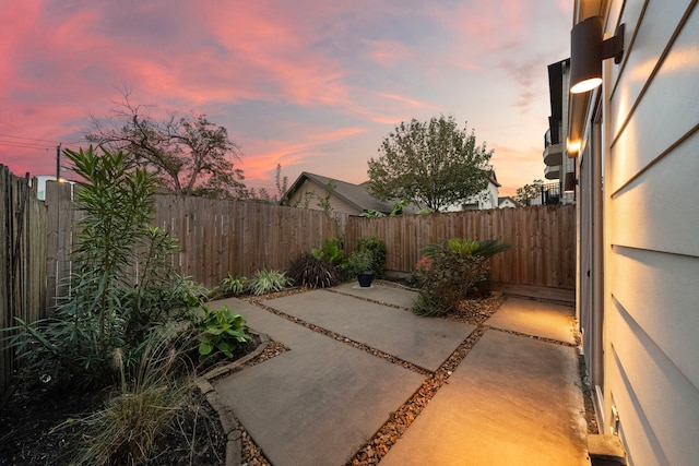 view of patio with a fenced backyard