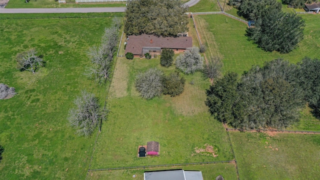 drone / aerial view featuring a rural view