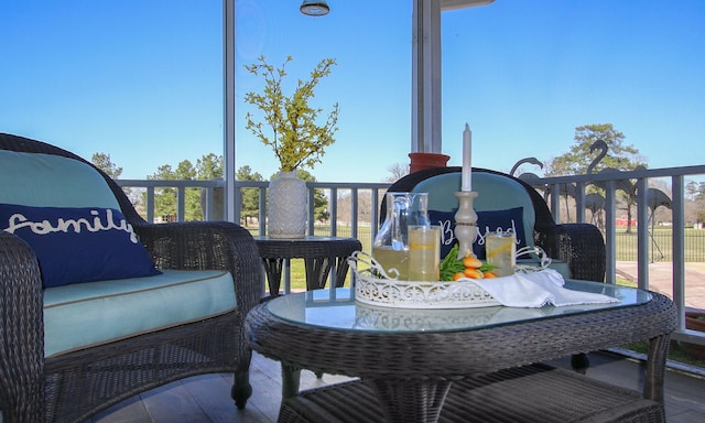 view of sunroom